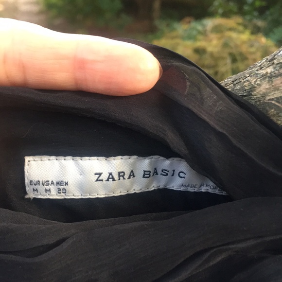 Zara Basic sheer brown/black top Medium - Picture 6 of 11